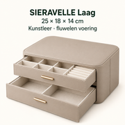 SIERAVELLE Laag sieradenkastje met twee lades