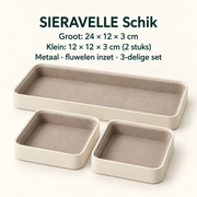 SIERAVELLE Schik driedelige set sieradenschaaltjes